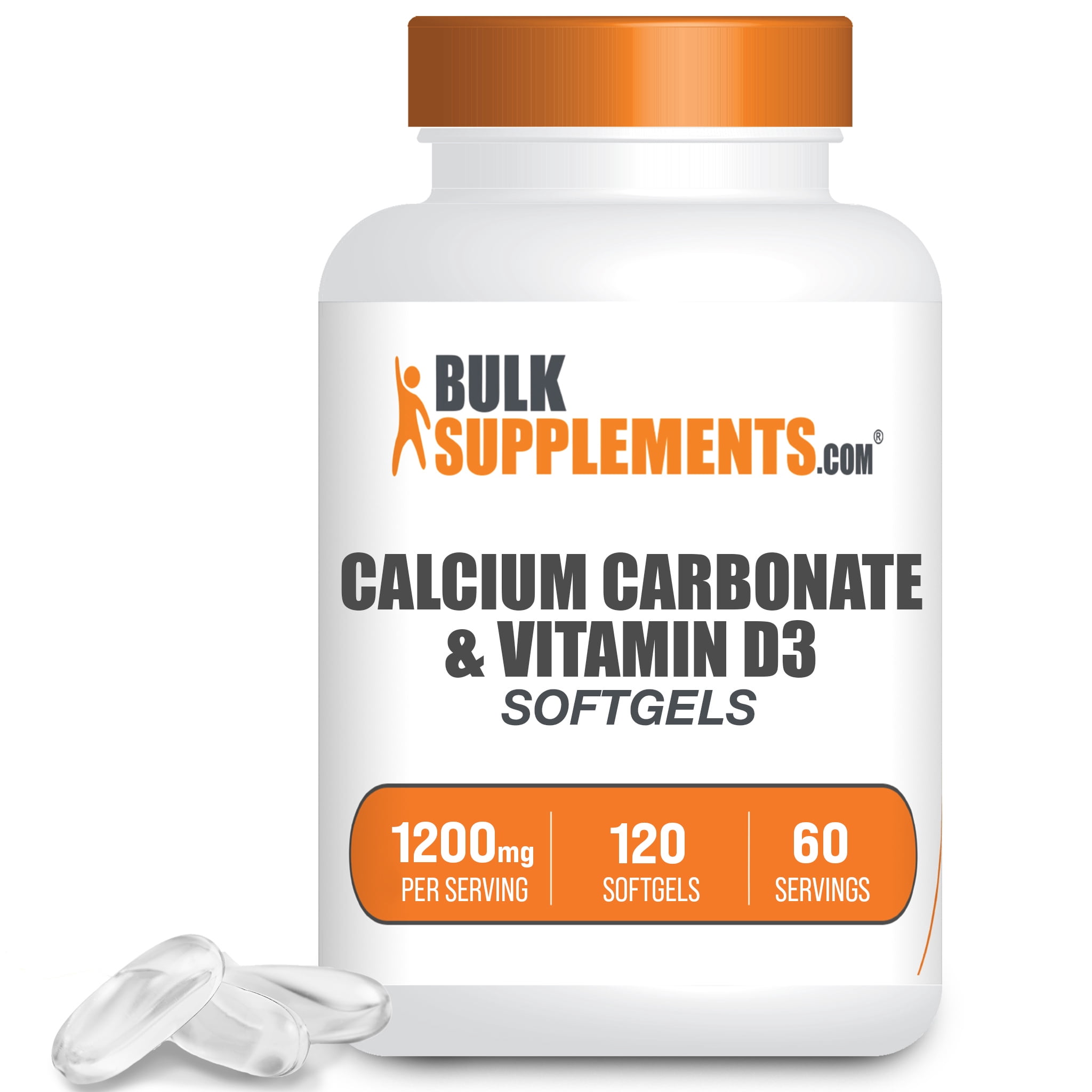 Calcium Carbonate & Vitamin D3 Softgels, 1200mg