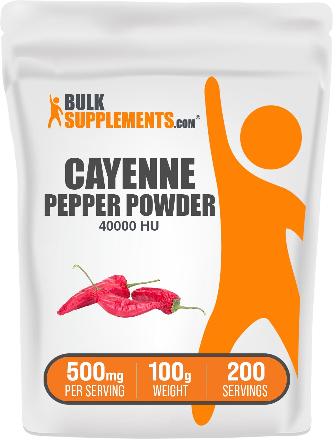 Cayenne Pepper 40000HU Powder, 500mg Capsaicin