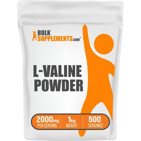 BulkSupplements L-Valine Powder - 2g per Serving - 1 Kilogram (2.2 lbs) - 500 Servings