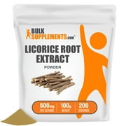 BulkSupplements.com Licorice Root Extract, 500mg - Herbal Supplement for Sleep Support (100g - 200 Servings)