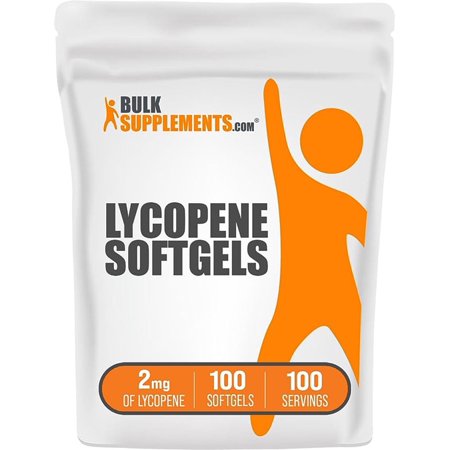 BulkSupplements Lycopene Softgels - 2mg per Serving (100 Softgels - 100 Servings)