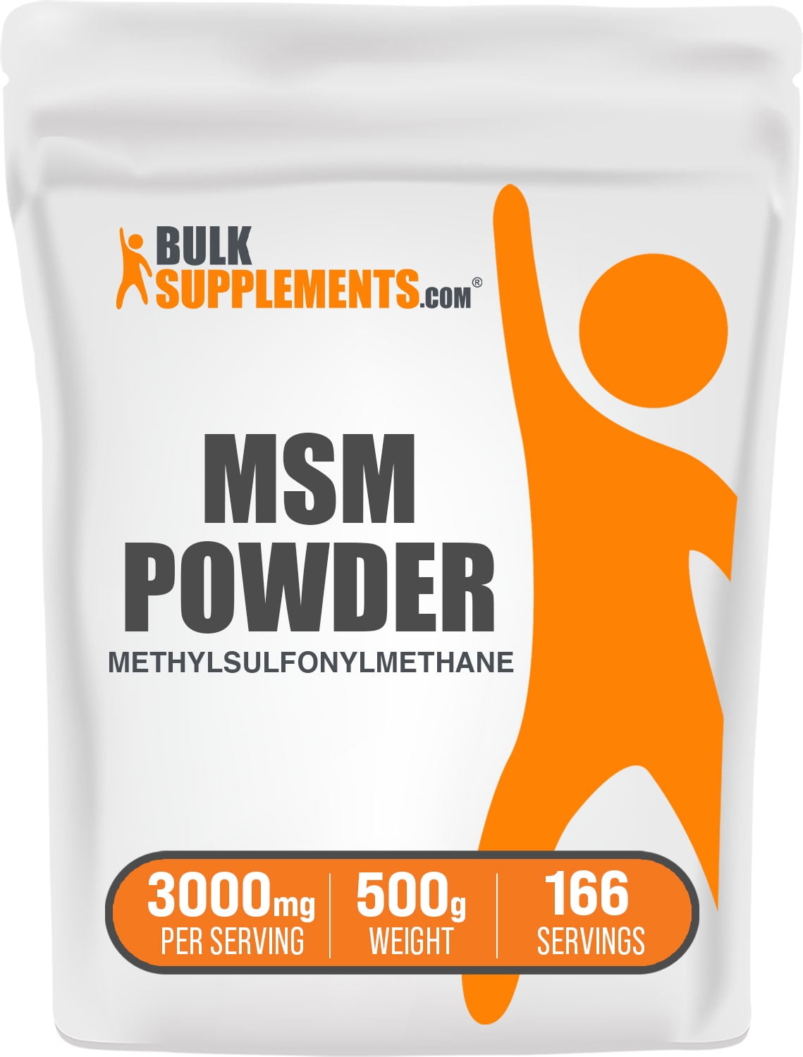 MSM Powder, 3000mg Methylsulfonylmethane Powder Joint Support Pure MSM