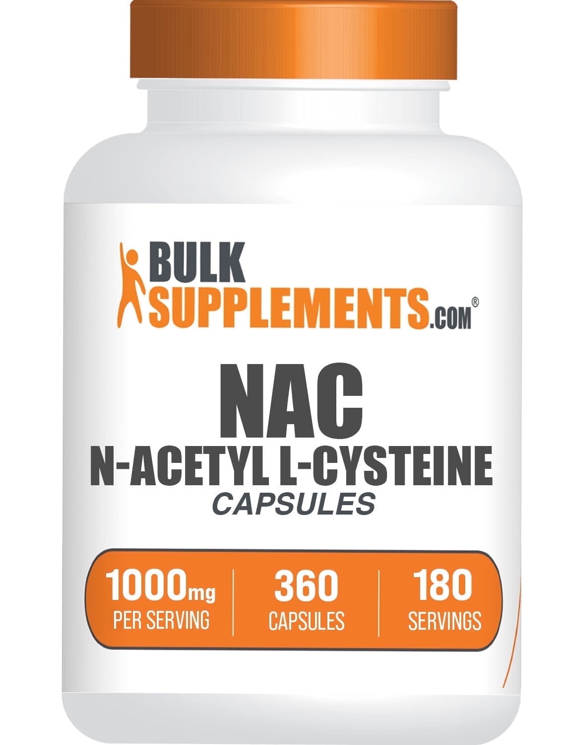 BulkSupplements.com, N-Acetyl L-Cysteine Capsules, 1000mg, 360 Count