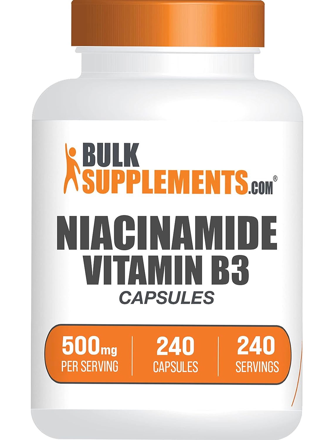 Niacinamide (Vitamin B3) Capsules, 500mg Brain