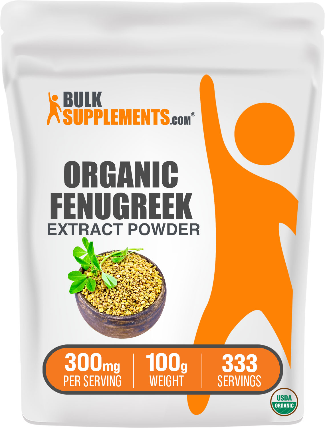 Organic Fenugreek Extract Powder, 300mg Digestive Support Herbal