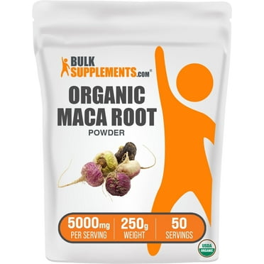 BulkSupplements Organic Maca Powder - 5g per Serving - 250 Grams (8.8 oz) - 50 Servings