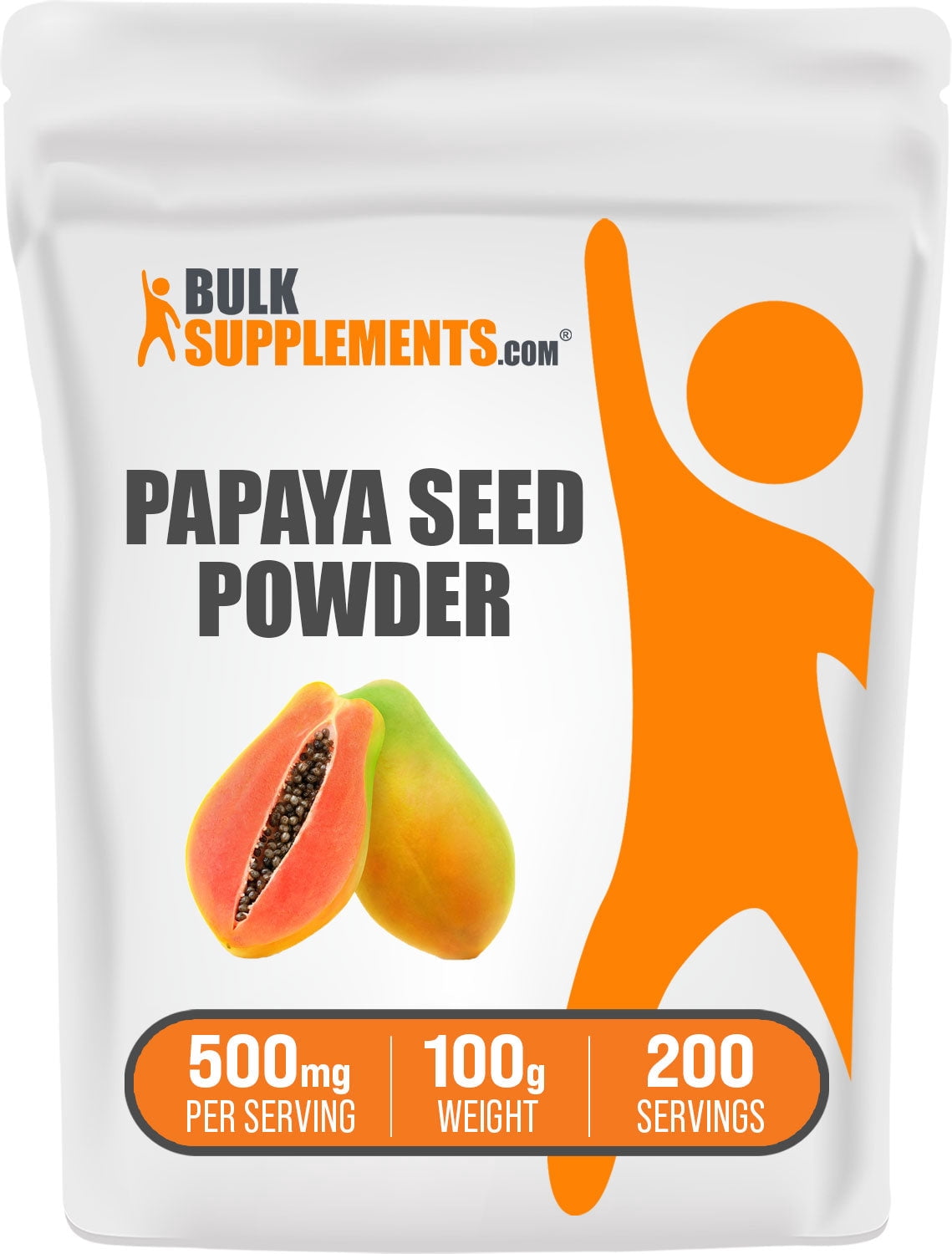 BulkSupplements Papaya Seed Powder, Digestive Health, 100g, 200 Servings