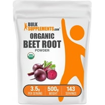 BulkSupplements Organic Beet Root Powder - Dietary Supplement, Vegan-Friendly, 3.5g per Serving, 500g (1.1 lbs)
