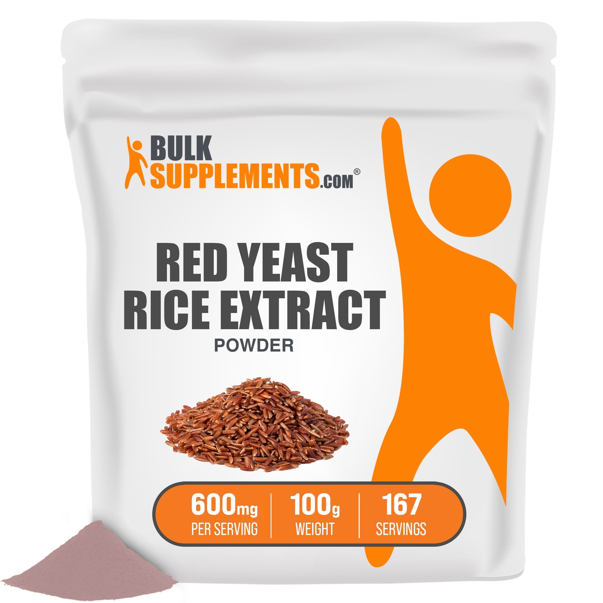 min Tæl op instans BulkSupplements.com Red Yeast Rice Extract Powder - Cholesterol Supplements  - Yeast Nutrient - Cardiovascular Supplement - Red Rice Yeast (100 Grams) -  Walmart.com