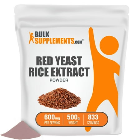 BulkSupplements Organic Red Yeast Rice Extract Powder - 500mg per Serving - 500 Grams (1.1 lbs) - 1000 Servings