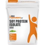 BulkSupplements Soy Protein Isolate Powder - Vegan Protein Powder, Unflavored, 1kg (2.2 lbs)
