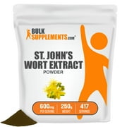BulkSupplements.com St. John's Wort Extract Powder, 600mg - Serotonin Supplement (250G - 417 Serv)
