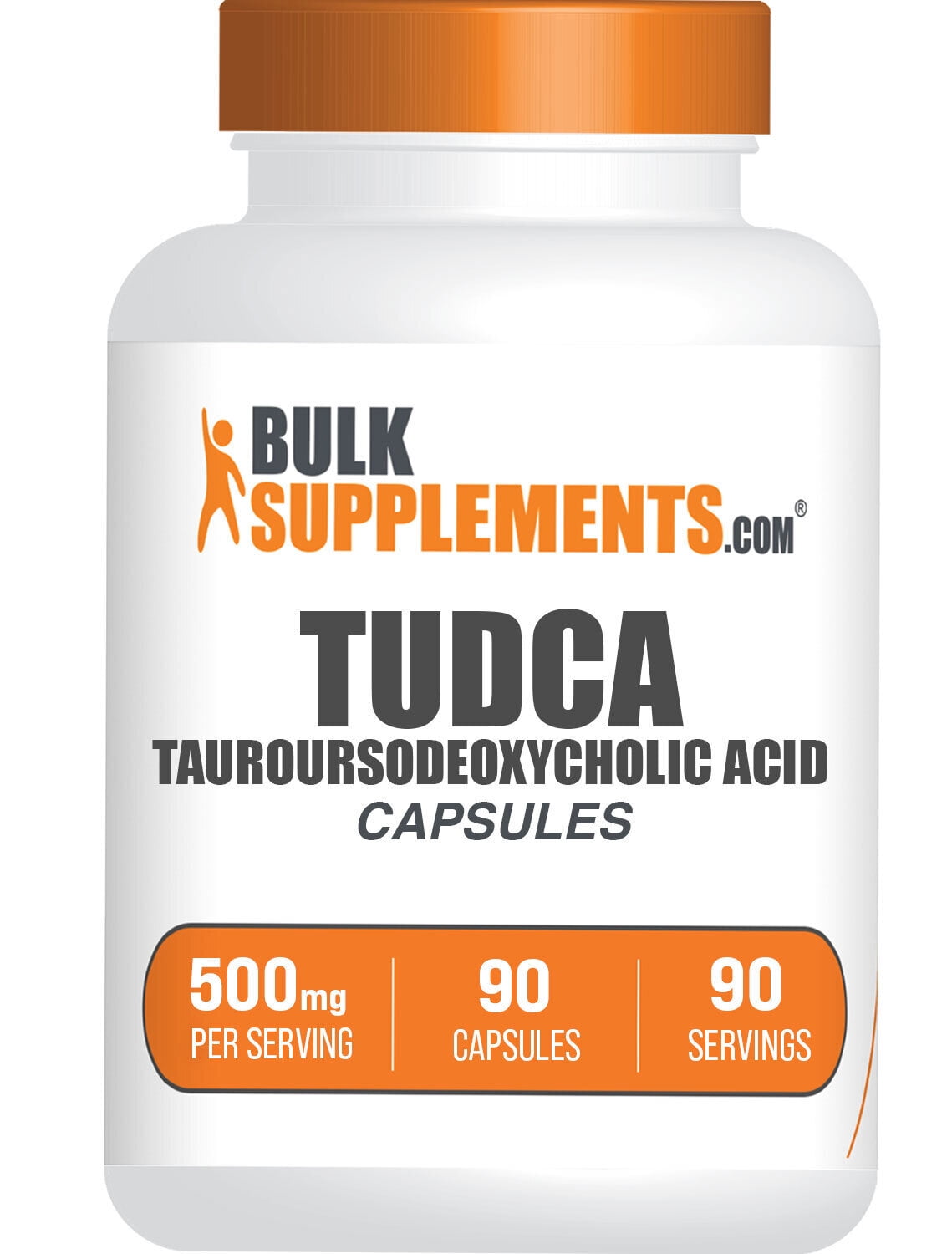 BulkSupplements TUDCA (Tauroursodeoxycholic Acid) Capsules - 500mg per Serving (90 Capsules - 90 Servings)