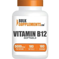 BulkSupplements Vitamin B12 Cyanocobalamin Softgels - 5000mcg Per Serving (180 Count)