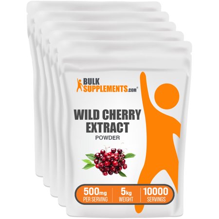 BulkSupplements.com Wild Cherry Extract Powder, 500mg - Immune Support Supplement (5KG - 10000 Serv)