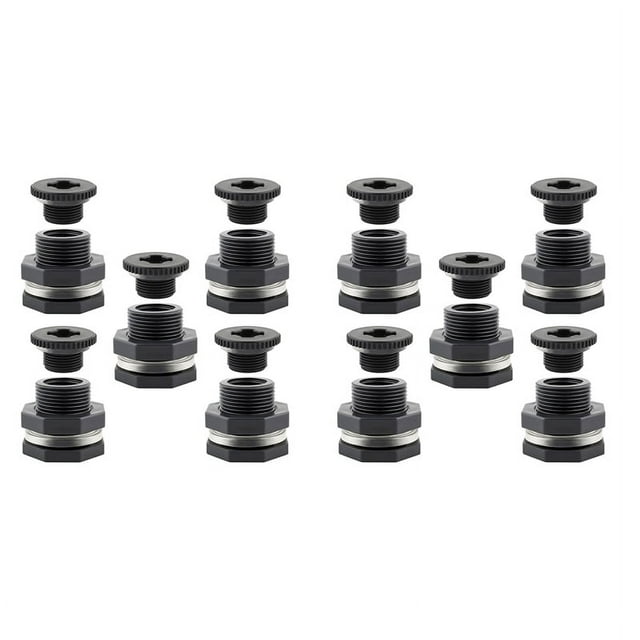 Bulkhead Fitting 3/4 Inch, 10 Pcs PVC Double Threaded Water Tank