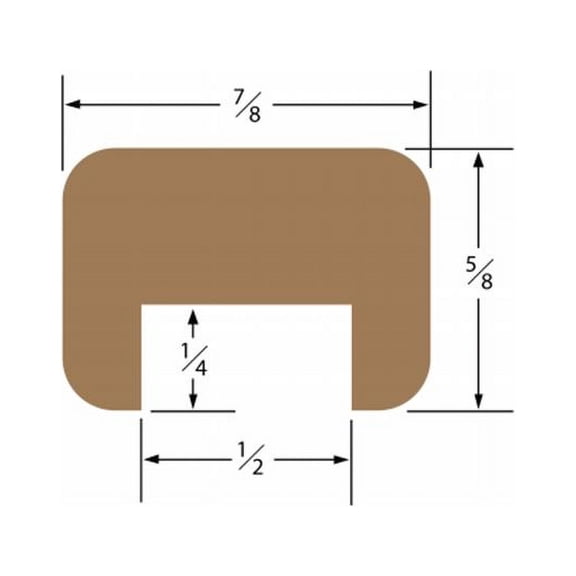 Bulkhead Molding .50in.Track Straight Length