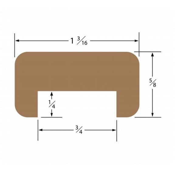 Bulkhead Molding .75in.Track Straight Length