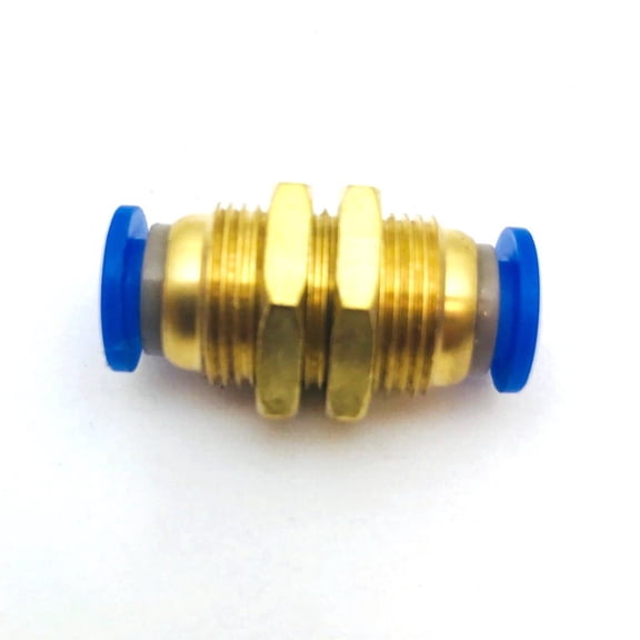 Bulkhead Push in to Connect Tube Tubing Fitting 5/16" or 8 mm Union Air Mender