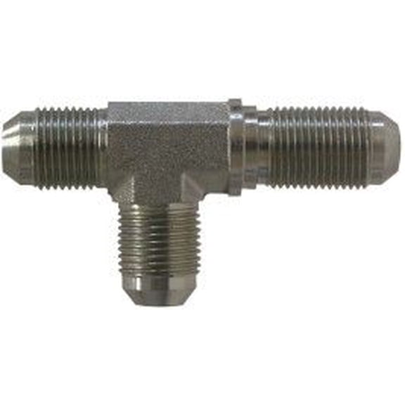 Bulkhead Run Tee 3/4-16 X 3/4-16, Bulkhead Fittings Steel 37 Degree JIC Flare, Hydraulics