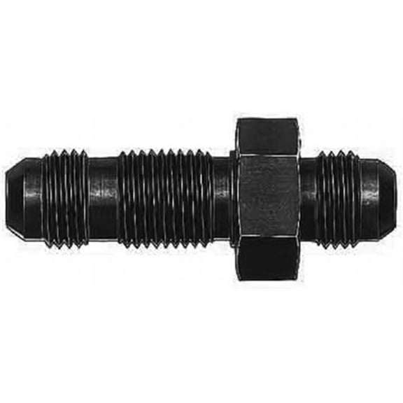 Bulkhead Union -6 Black Straight