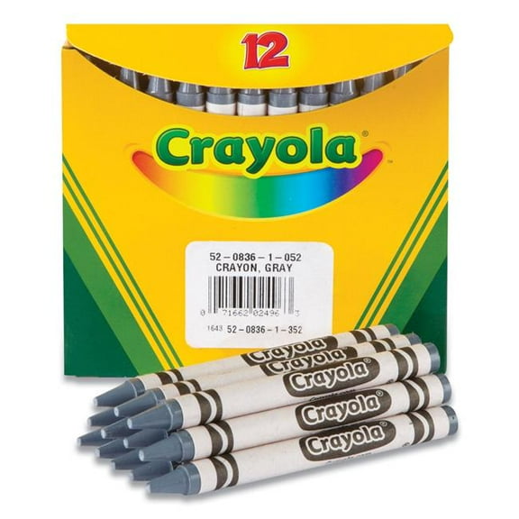 Bulkl Crayons, Gray - Box of 12