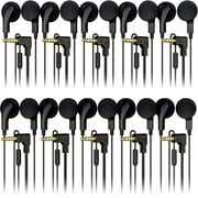 Bulktech Wired In-Ear Earphone Headphones with 3.5mm Connector and Sponge Covers, Bulk Wholesale, 500 Pack, Black Color