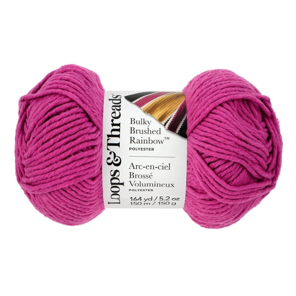 Bulky Brushed Rainbow Yarn by Loops & Threads