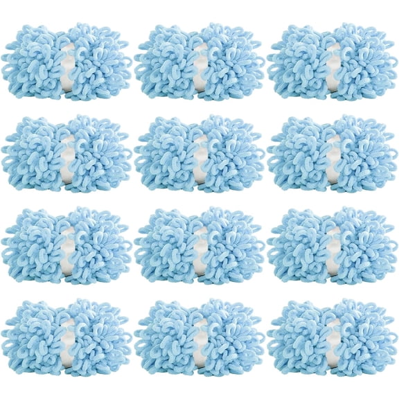 Bulky Loop Yarn for Finger Knitting Soft,Off The Hook Loop Yarn,No-Needle Craft Chenille Yarn for Crocheting,Tie Dyed Hand-Knitting Yarn,6 Pack (9.8 yds,3.5 oz Each Skein)