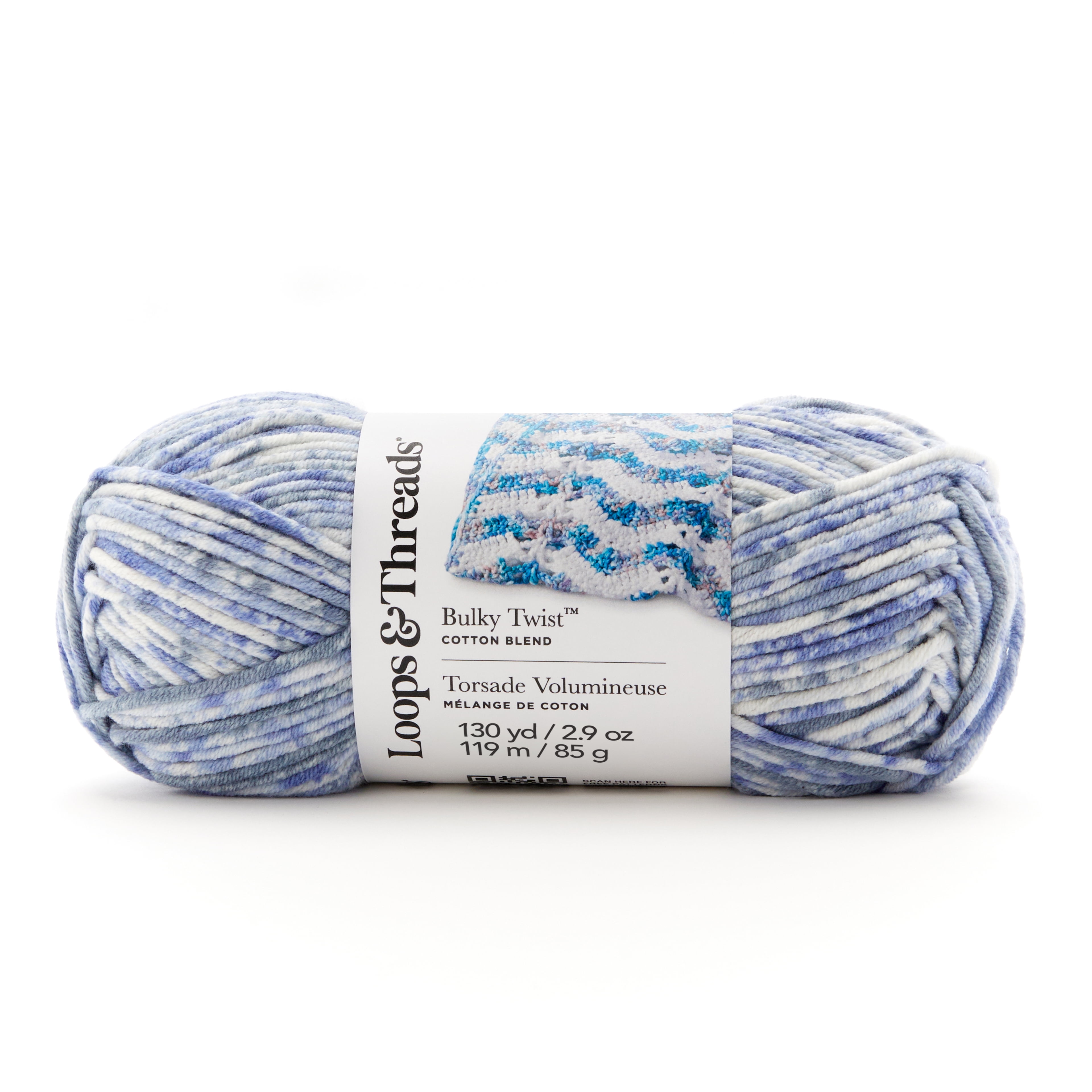 Loops & Threads Dive In Bulky Twist Multi Yarn - Bulky Weight Yarn for Knitting, Crochet, Weaving, Arts & Crafts, 15 Pack