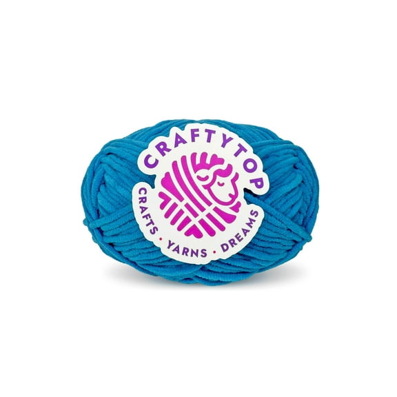 Bulky Velvet Yarn - Electric Sky