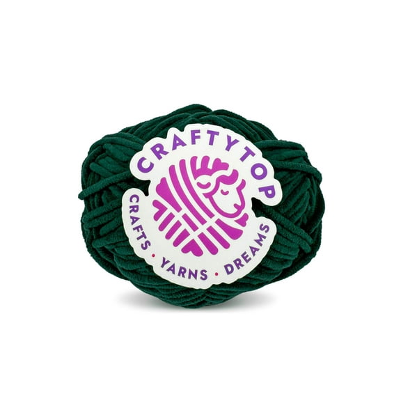 Bulky Velvet Yarn - Evergreen Shade