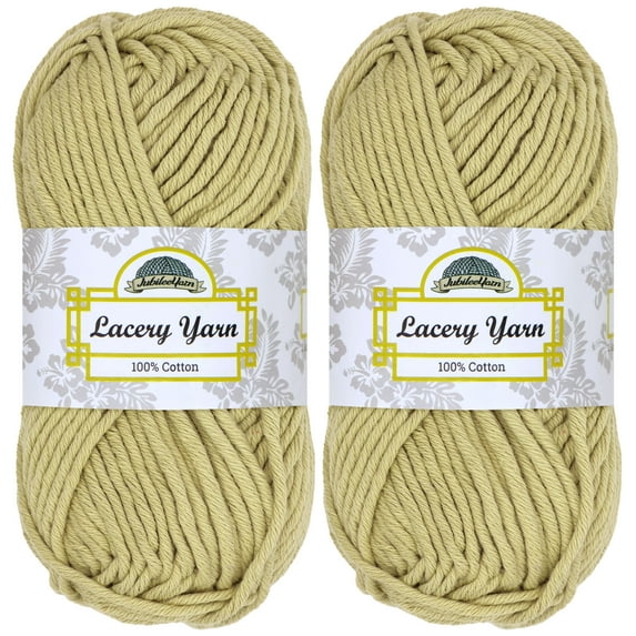 JubileeYarn Lacery Yarn - Chunky Cotton - 100g/Skein - Celedon Green - 2 Skeins
