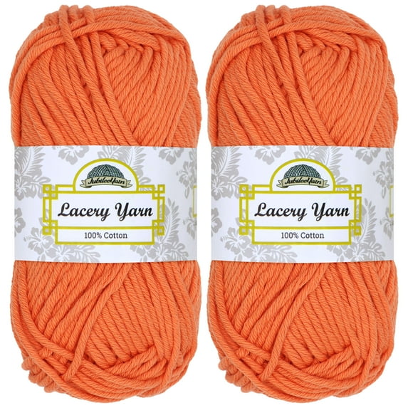 JubileeYarn Lacery Yarn - Chunky Cotton - 100g/Skein - Coral Bay - 2 Skeins