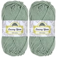 thumbnail image 1 of JubileeYarn Lacery Yarn - Chunky Cotton - 100g/Skein - Minty Green - 2 Skeins, 1 of 6