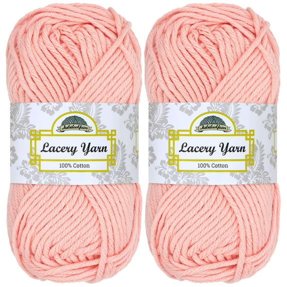 JubileeYarn Lacery Yarn - Chunky Cotton - 100g/Skein - Peach - 2 Skeins