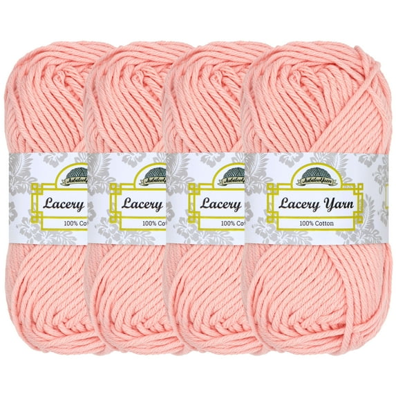 JubileeYarn Lacery Yarn - Chunky Cotton - 100g/Skein - Peach - 4 Skeins