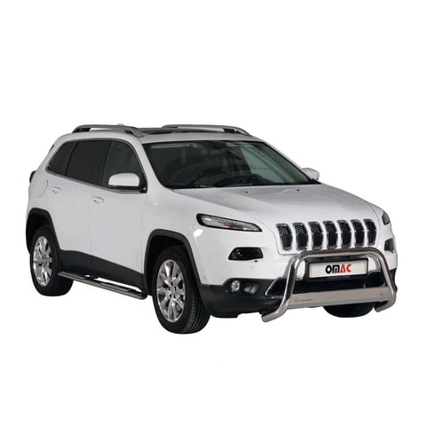 Bull Bar Push Front Bumper Grille for Jeep Cherokee 2014-2023 Silver 1 Pc