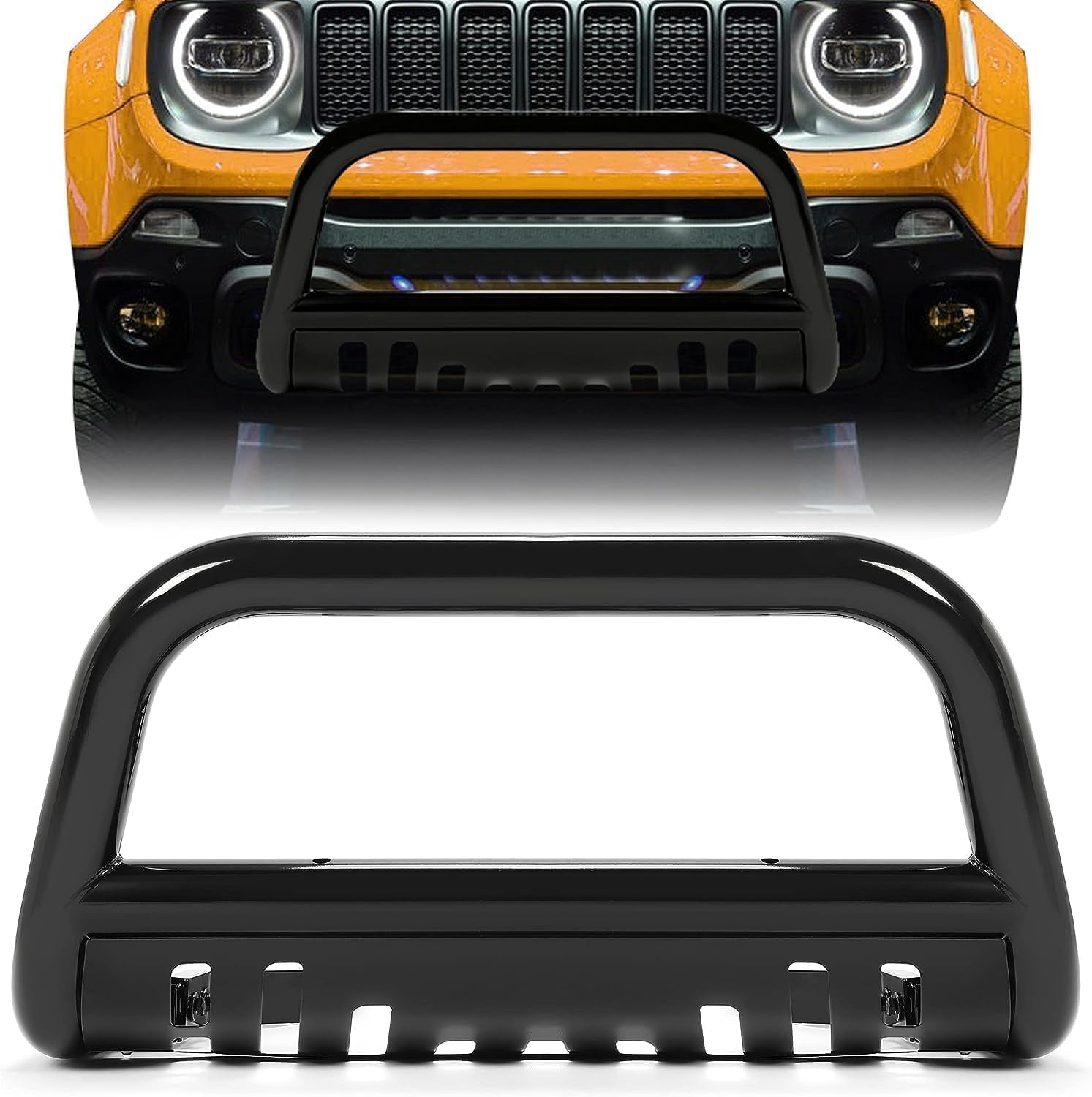 Bull Bar with Skid Plate Compatible with 2015-2022 Jeep Renegade