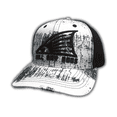 thumbnail image 1 of Bull Bay Rods Ripped Series BBR Soft Mesh Trucker Hat Gray & White Redtail Logo, 1 of 1