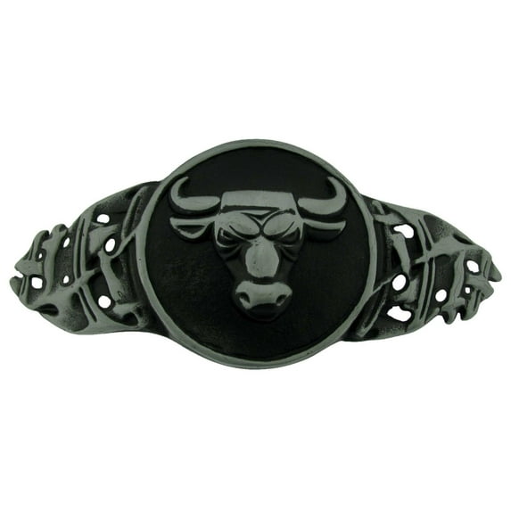 Bull Belt Buckle Trophy Steer Western Cowboy Texas US Antiqued Jumbo Wide Rodeo