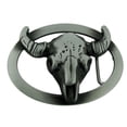 thumbnail image 1 of Bull Belt Buckle Trophy Steer Western Cowboy Texas US Style Antiqued Oval Rodeo, 1 of 2