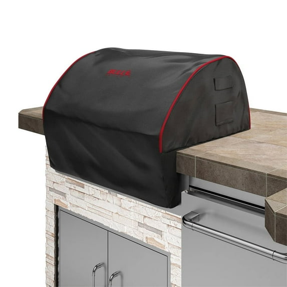Bull Outdoor Products 72018 Bison Head Premium Cover/Black Red Piping & Stitched Logo, Box for Outdoor Grilling, Cooking and BBQing