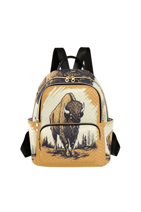 Bull Bison Trees Travel Laptop Backpack Casual Daypack Lightweight Bookbag Compartment for Business