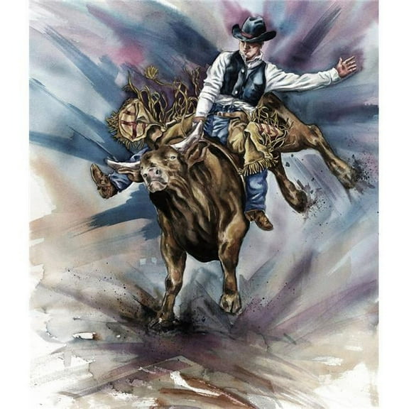 Bull Bucking His Rider Poster Print by Design Pics Eye Traveller - 14 x 16