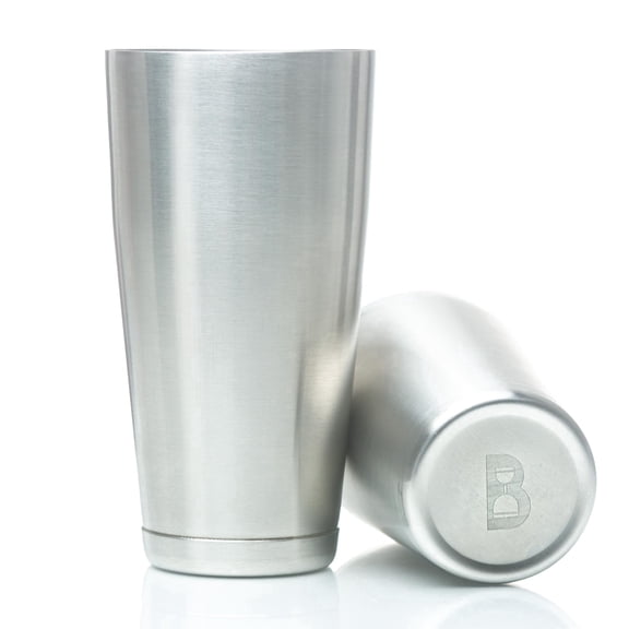 Bull in China 2-Piece Cocktail Shaker Stainless Steel – 28 oz Weighted Shaker & 18oz Weighted Cheater Tin, Professional Grade Bar Shaker, Premium Cocktail Shaker Set for Professional & Home Bar