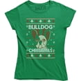 thumbnail image 1 of Bull Dog Christmas Funny Animal Pet Dogs Lover Gift Women's T-Shirt, 1 of 4