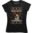 thumbnail image 1 of Bull Dog Christmas Funny Animal Pet Dogs Lover Gift Women's T-Shirt, 1 of 4