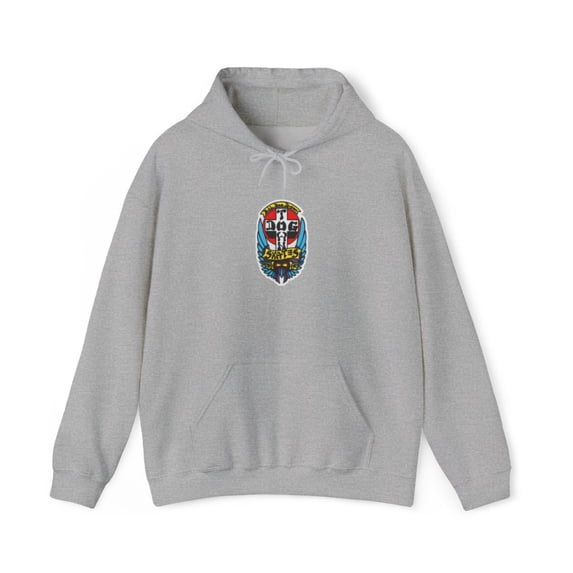 Bull Dog Cross Dogtown Boys 1970s Z Skateboard Vintage Classic Hoodie Print - XL / Sport Grey