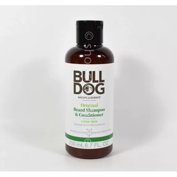 Bull Dog Original Beard Shampoo & Conditioner + Aloe Vera 6.7 Fl. Oz.